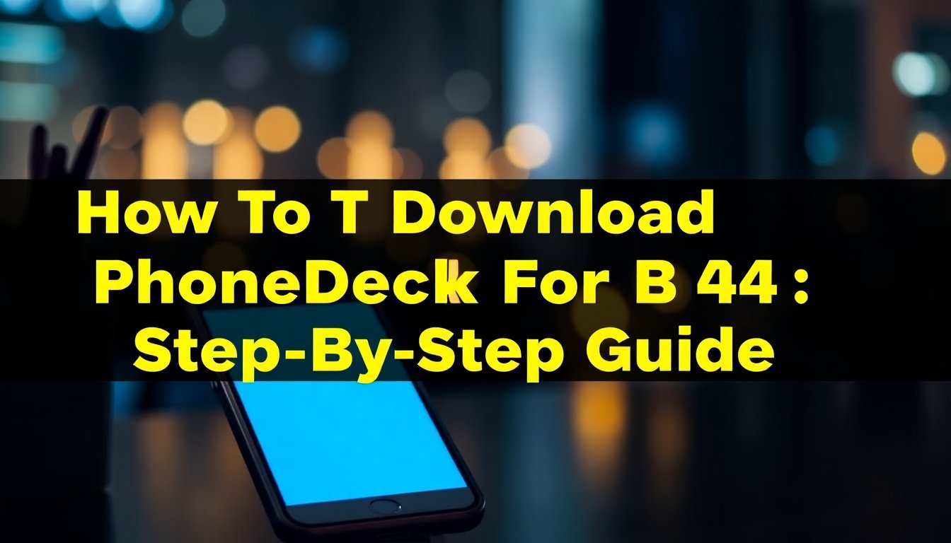 How To Download PhoneDeck For B4A: Step-By-Step Guide (2026)